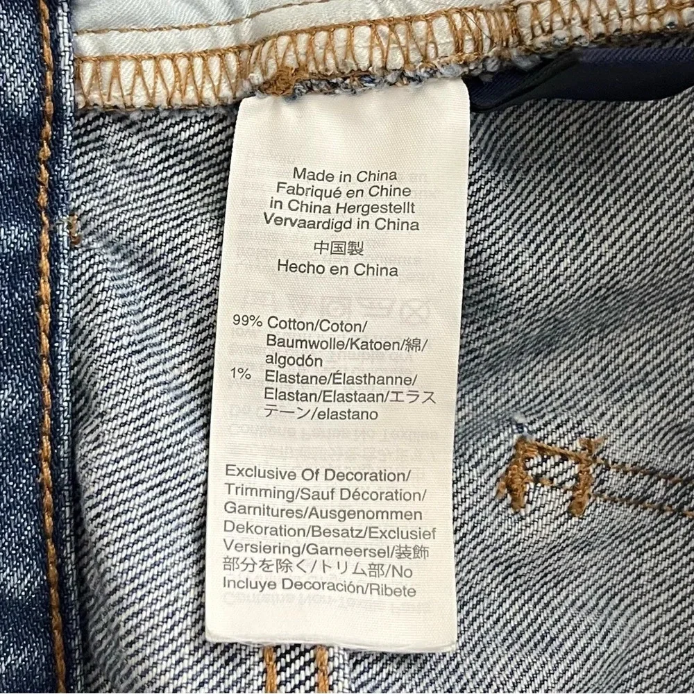Madewell Classic Straight Jeans in Jade Wash: Knee-Rip Edition J7951 Size 27 - Picture 14 of 15